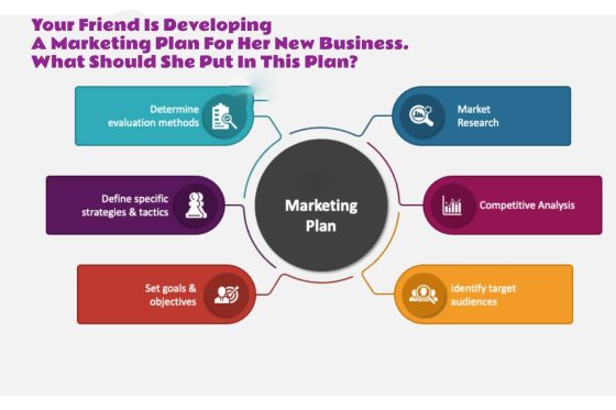 Your Friend Is Developing A Marketing Plan For Her New Business. What Should She Put In This Plan_